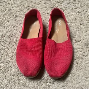 Toms red flats size 8.5 women’s